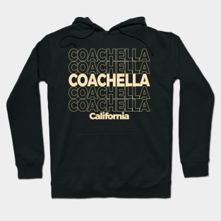 Coachella California Repeating Text Hoodie